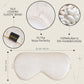 BOKOR Adjustable Silk Sleep Eye Mask for Women and Men, Luxury Mulberry Silk Eye Cover, Light-Blocking Improve Sleep Quality,with Travel Bag - Champagne