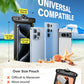 Hiearcool Waterproof Phone Pouch, Universal Case Compatible for iPhone 16 15 14 13 Pro Max Plus Up to 8.3", IPX8 Beach Travel Essentials-Black-2 Pack