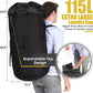 Backpack Laundry Bag, 115L Heavy Duty Extra Large College Laundry Backpack, Dirty Clothes Bag with Shoulder Straps, Laundry Hamper Bag with Drawstring Closure for College Dorm, Apartment, Laundromat