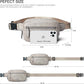 2L Fanny Packs Everywhere Belt Bag Small Fashion Crossbody Waist Pack Faux Leather Waterproof Sling Chest Bag For Women Trendy Grey