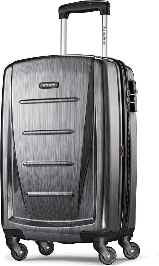 Samsonite Winfield 2 - 20-Inch Hardside Luggage with 360° Spinner Wheels, TSA Lock, Airline Approved - Charcoal