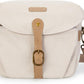 BAGSMART Camera Bag, SLR DSLR Canvas Crossbody Camera Case, Compact Camera Shoulder Bag with Rain Cover for Women and Men, Ivory White