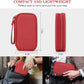 FYY Travel Cable Organizer Pouch Electronic Accessories Carry Case Portable Waterproof Double Layers All-in-One Storage Bag for Cord, Charger, Phone, Earphone Red
