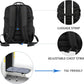 KROSER Travel Laptop Backpack 18.4 inch XXXL Computer Backpack Stylish College Backpack with RFID Pockets USB Charging Port REFLECTIVE STRIPS Water-Repellent Day pack for Business/Men - Roamly