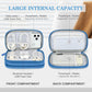 FYY Electronic Organizer, Travel Organizer Bag Pouch, Electronic Accessories Carry Case, Portable Waterproof Double Layers All-in-One Storage Bag for Cable, Cord, Charger, Phone, Earphone, Cyan