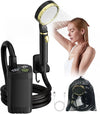 Portable Shower for Camping, Rechargeable Camping Shower Pump with LED Display of Battery Level and Temperature, Lasting-180 Mins, Suitable for Outdoor Shower, Pet Bath, Car Washing