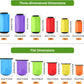 6 Pcs Waterproof Dry Bag Sack Lightweight Outdoor Dry Bags 35 L, 20 L, 15 L, 10 L, 5 L, 3 L Waterproof Boat Bag for Kayaking, Backpacking, Hiking, Camping Rafting(Fluorescent Color)