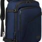 MATEIN Weekender Backpack, Large Capacity Travelling Suitcase Backpack with Strap for Clothes, Expandable Flight Approved Business Carry on Daypack for International Travel, Blue