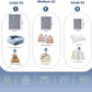 Vacuum Seal Bags for Clothing Travel w/Wireless Pump, Space Saver Vacuum Storage Organizer Bag for Luggage, Seal Compression Packing Bags for Clothes & Blankets 6 Pack (Compression bag)