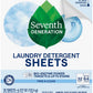 Seventh Generation Laundry Detergent Sheets 32ct Free & Clear Removes Tough Stains Safer for your family