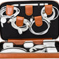 Medicine Handmade Leather Cable Organizer Bag – Full-Grain Leather Travel Tech Case for Cords, Chargers & Accessories – Zippered Storage for Men & Women (Tan)