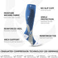Kickticks 4 Pairs Compression Socks for Woman & Man Unisex 20-30mmHg Knee high Plus Size Wide Calves for Flying Running…