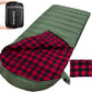 0 Degree Sleeping Bag Cotton Flannel Winter Cold Weather for Adults XXL Sleeping Bag 4 Season Big and Tall with Pillow Compression Sack