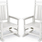 SERWALL Outdoor Rocking Chair Set of 2, HDPE Patio Rocking Chair All-Weather Porch Rocker for Balcony, Yard, White
