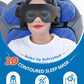 Travel Pillow Combo with Chin Strap, Airplane Pillows with 3D Eye Mask for Sleeping, 360° Support Plane Head Strap for All Plane Seats, Long Flights Essentials, Stop Bobblehead, Red