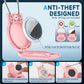 Waterproof Airtag Holder,Airtag Case with Secure Lock,Airtags Keychain for Apple Airtag,Anti-Lost Protective Cover Air tag Accessories for GPS Item Finder Tracker Luggage,Bag,Key,Pet,Cat Dog,Pink