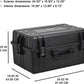 MEIJIA Portable Waterproof Protective Case,Hard Camera Case,Customized Fit Foam Inserted, Elegant Black,Fit for Camera, Equipments, Lens,Drones(Black)