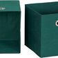 Household Essentials 6 ct Open Fabric Cube Storage Bins, Forest Green