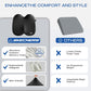 Skechers Memory Foam Seat Cushion,Ribbed Fabric Office Chair Cushion for Tailbone Pain Relief,Butt Pillow for Office Chair,Car Seat Cushion,Long Sitting Office Workers,and Car Drivers,Black