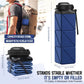 Collapsible Water Bottles 20.6oz Foldable Water Bottle BPA Free Reusable Lightweight LeakProof Travel Silicone Water Bottles for Travel Gym Hiking Camping (Upgrade Dark Blue)