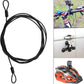 100CM/3.3ft 3mm Outdoor Travel Security Cable Lock,Braided Steel Coated Safety Cable Luggage Lock,Safety Cable Wire Rope Double Loop Lightweight GOMRQING (2 Pack)