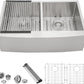 36 Farmhouse Sink Stainless Steel - Lordear 36 inch Kitchen Sink Double Bowl 50/50 Stainless Steel 16 Gauge Apron