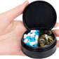 2 Compartment Metal Pill Box - Waterproof Aluminium Travel Pill Case Daily Purse Pocket Medicine Container, Portable Pill Organizer Holder for Medication, Vitamins, Fish Oils