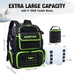 AUMTISC Fishing Tackle Backpack, Fishing Backpacks with 2 Rod Holders, Waterproof Bag Backpack with 4 Tackle Boxes, Rain Cover & Small Insulated Bag, Large Fishing Backpacks for Fish Gear & Equipment