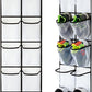 KEEPJOY Over the Door Shoe Organizer, Hanging Shoe Organizer with 4 Hooks, Shoe Holder with 14 Mesh Pockets Closet Door Shoe Storage Bag (White-2Pack)