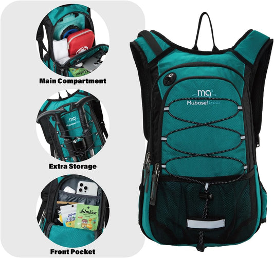 15L Insulated Hydration Backpack Pack with 2L Water Bladder Lightweight Hiking Backpack Bag for Women Men Daypack for Hiking Running Festival Camping Biking - Roamly