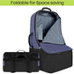 Padded Car Seat Travel Bag for Airplane, Heavy Duty Backpack for Air Travel, Water-Resistant Carrier with Shoulder Strap, Fits Most Car Seats (Blue+Black)