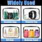 12 Pcs Clear Toiletry Bag PVC Waterproof Zippered PVC Cosmetic Makeup Carry Pouch TSA Approved Toiletry Bag for Travel Clear Organizer Storage Bags (Medium, Black)