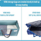 VENO 8 Pack Moving Bags, Comforter and Blanket Storage Bags for Closet, Moving Boxes, Boxes with Lids Alternative, College Dorm Packing Supplies, Foldable Heavy-Duty Tote (Shiny Light Blue, 8 Pack)
