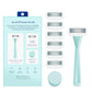 Women's Razor Shave Kit, 1 Mint Razor Handle + 6 Blade Refills