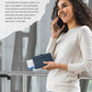 VULKIT Passport Holder with Airtag Holder RFID Blocking Passport Wallet Travel Leather Passport for Women(Navy)
