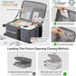 mixi Large Checked Luggage with Cup Phone Holder and Charger Hard Shell Suitcases with Spinner Wheels, 26 Inch Rock Gray