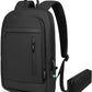 Business Backpack for Men Lightweight Commute Laptop Backpack Anti-Theft Water Resistant Backpack for 15.6 Inch Computer for Daily Office Work with Small Bag (Black)