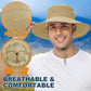 ZOORON Sun Hat for Men Women Fishing Hat with Neck Flap Wide Brim Bucket Hat UV Protection for Beach Camping Hiking