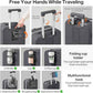 mixi Large Checked Luggage with Cup Phone Holder and Charger Hard Shell Suitcases with Spinner Wheels, 26 Inch Rock Gray