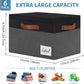 GhvyenntteS Storage Bins with Lids 6 Pack, Large Storage Baskets with Lid and 3 Handles, Foldable Fabric Storage Boxes with Lid and Label for Home Office (Grey&Black, 15" x 11" x 9.7")