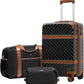 Coolife Luggage Set Suitcase Carry On Luggage PC Hardshell Luggage TSA Lock Spinner Wheels Telescopic Handle