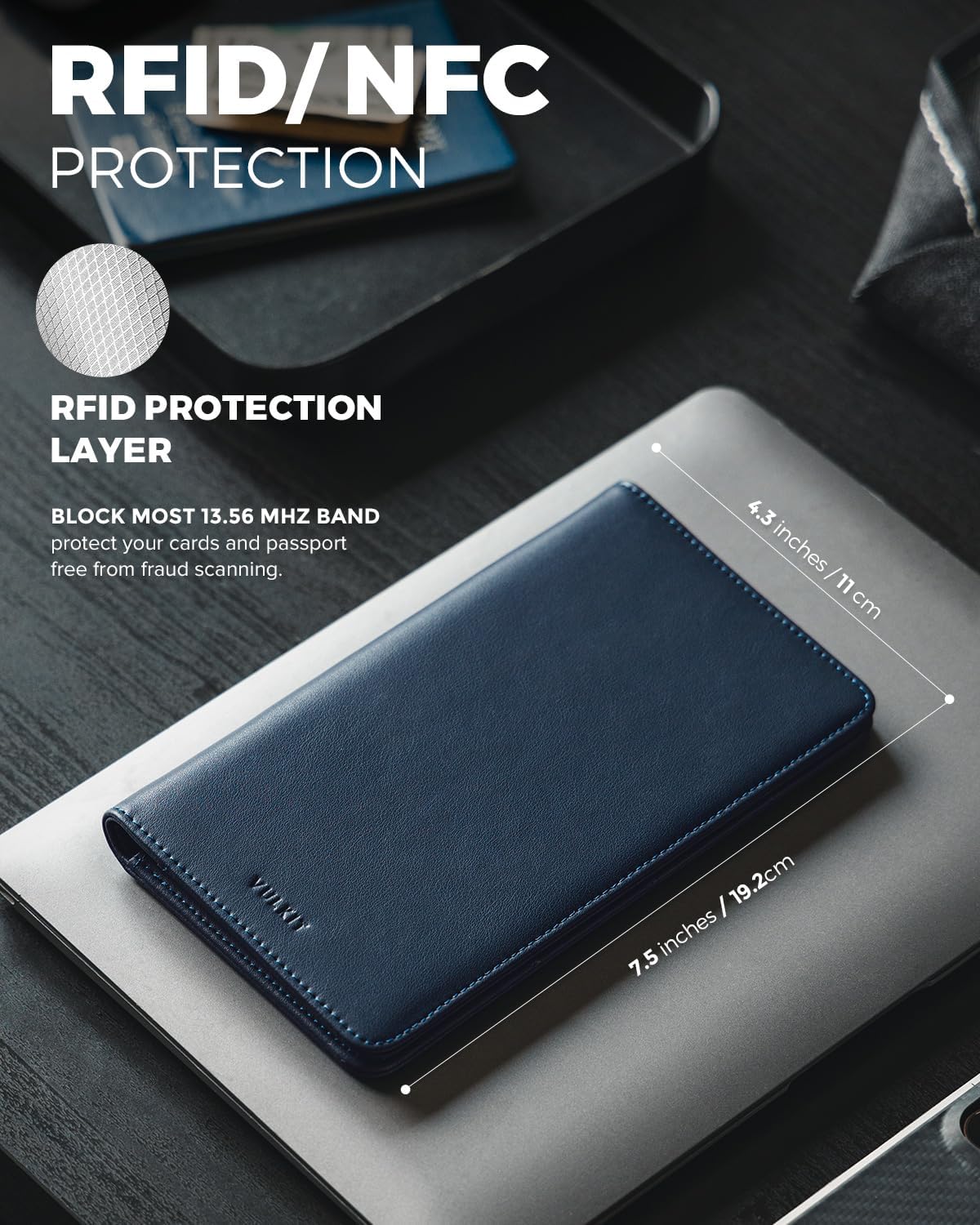 VULKIT Passport Holder Wallet RFID Blocking Travel Wallet for Men & Women - Roamly