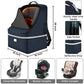 Car Seat Travel Bag - Padded Car Seat Carrier with Steel Cable Handle and Reflective Stripes, Large Durable Airport Gate Check Bag, Blue