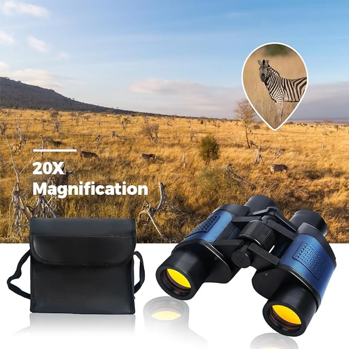 20x50 High Powered Binoculars for Adults, Waterproof Compact Binoculars with Low Light Vision for Bird Watching Hunting Football Games Travel Stargazing Cruise with Carrying Bag