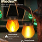 Kaliqo Solar Lantern Outdoor Lights - Official, Waterproof Kaliqo Solar Flame Lights Hangable with Dancing Flame, Hemp Rope Hanging Flame Lanterns,Dual Charging Modes, Smokeless (4 Pack)