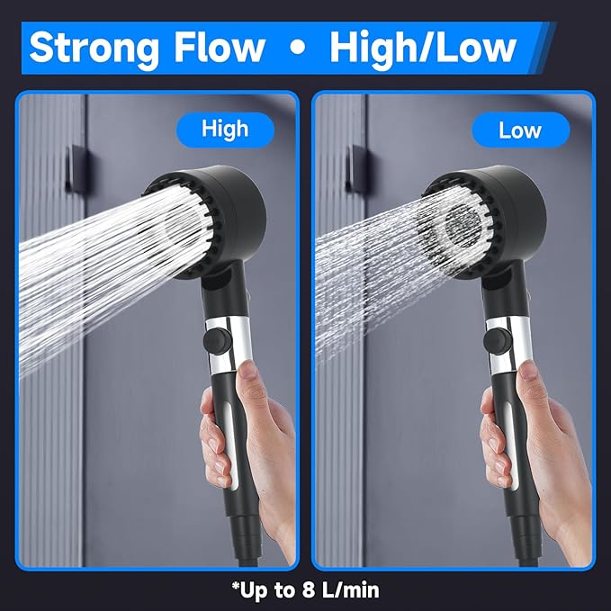 Portable Shower for Camping with Heater, Portable Camping Shower Pump with 6000mAh Battery, 1500W Water Heater, 5.3Gal Foldable Bucket, Digital Display Outdoor Shower for Camping, Beach, RV