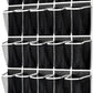 35 Pockets Over the Door Shoe Organizer, Hanging Shoe Organizer for Door with 35 Mesh Pockets Large Capacity Shoe Hanging Storage Bag with 4 Metal Hooks (Black-1Pack)