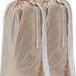HOMEST 2 Pack XL Nylon Laundry Bag with Strap, Large Dirty Garments Organizer, Easy Fit a Hamper or Clothing Basket, Can Carry Up to 4 Loads of Clothes, Beige