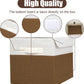 Large 22 Quart Linen Fabric Foldable Storage Bin Cube Organizer Basket with Flip-Top Lid & Handles, Clothes Blanket Box for Home, Office, Closet, Brown & White, 4 Pack 14.6 x 9.5 x 9.5