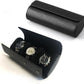 Longjet Watch Roll Travel Case for Men Portable Watches Organizer Box with Removable Velvet Pillow Holder (Black Cross)